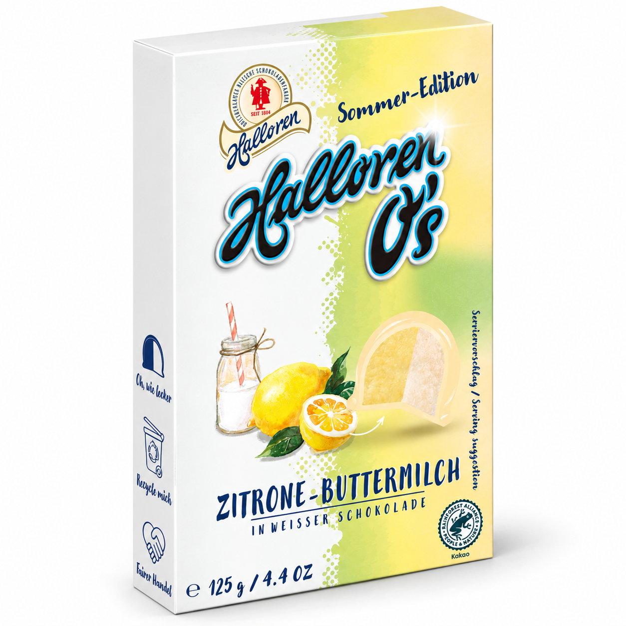 Weiße Schokolade, Zitronen-Buttermilch, Sommer-Edition, 125 g