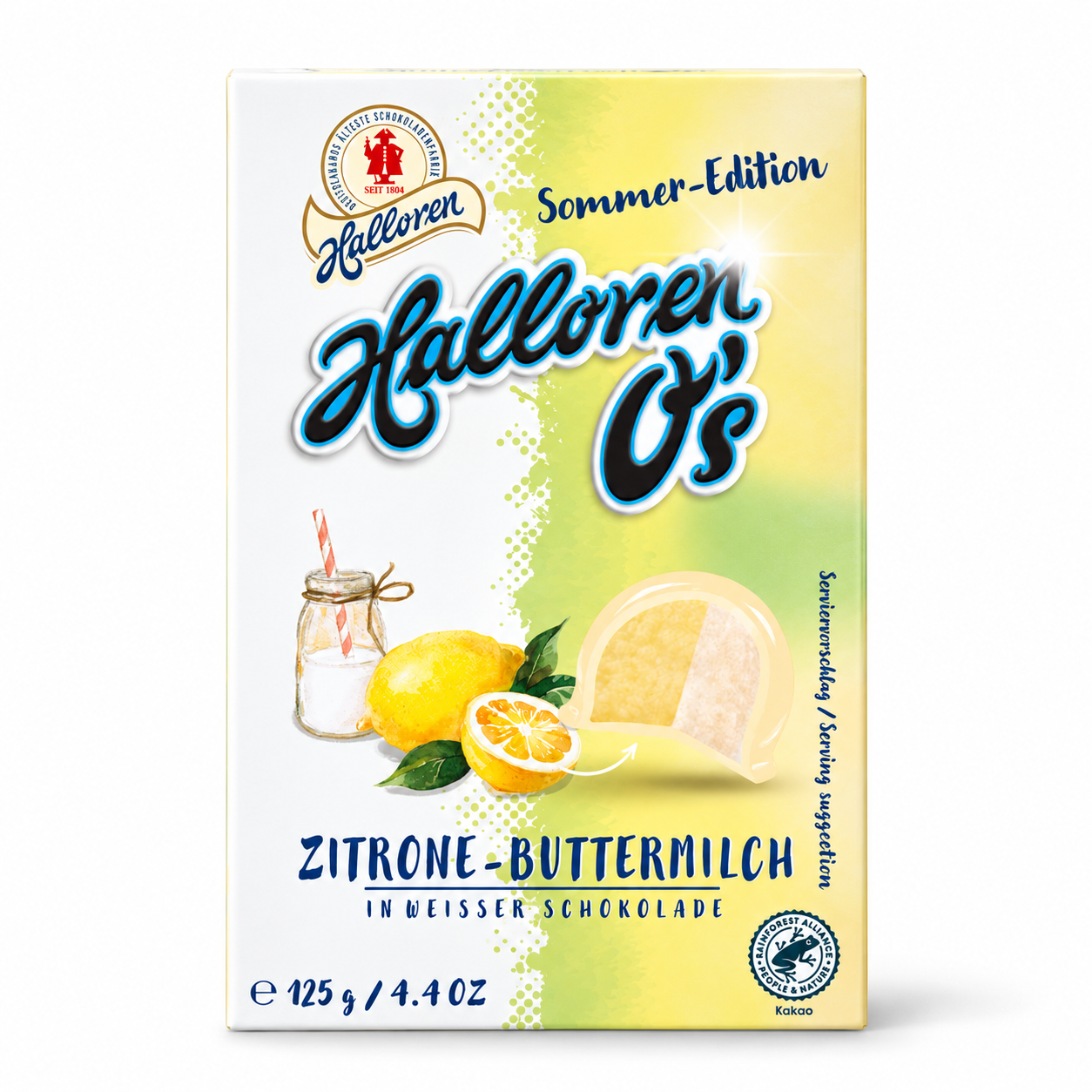 Weiße Schokolade, Zitronen-Buttermilch, Sommer-Edition, 125 g