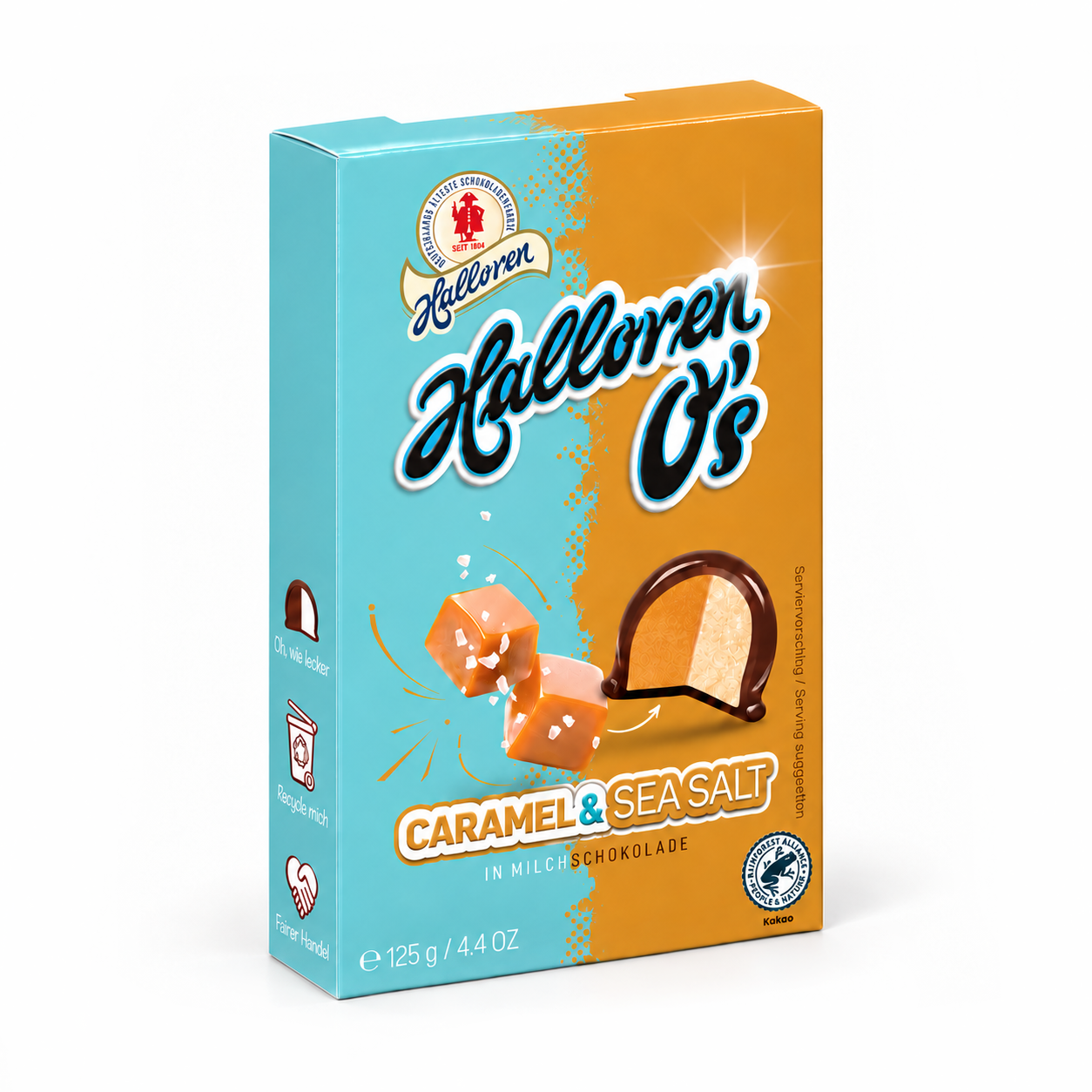 Schokolade, Karamell, Meersalz, Milchschokolade, Pralinenlose Box