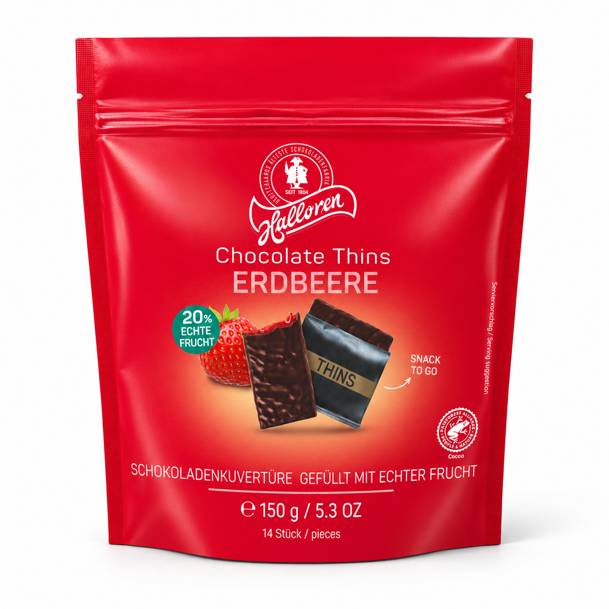 Schokolade, Schokodrops, Erdbeere, Snack, Taschenpackung
