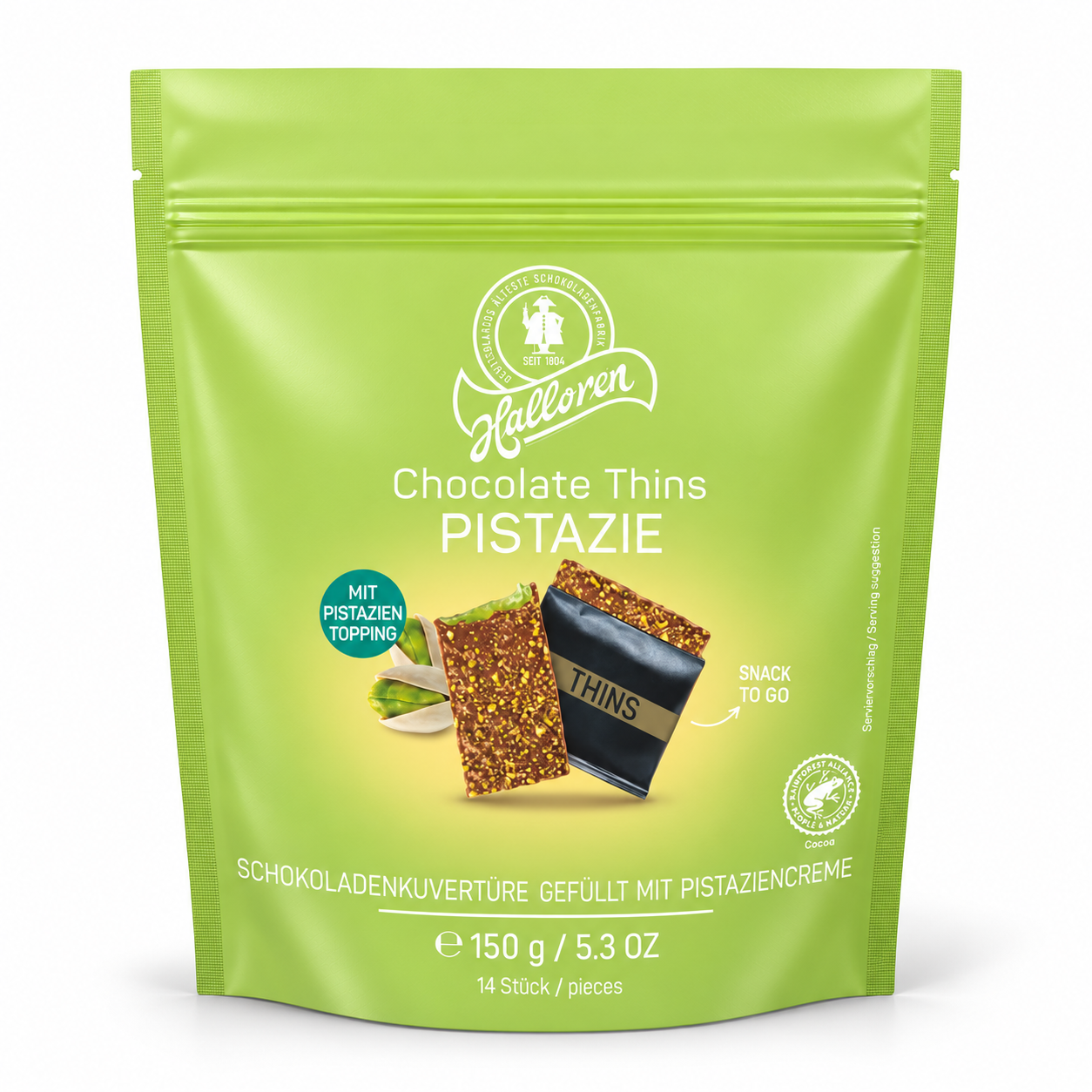 Schokolade, Thins, Pistazie, Snack, Topping