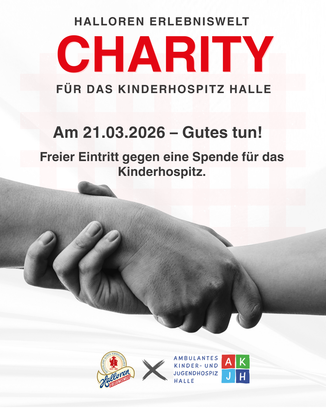 Handschlag, Charity, Spendenaktion, Kinderhospital, Halle