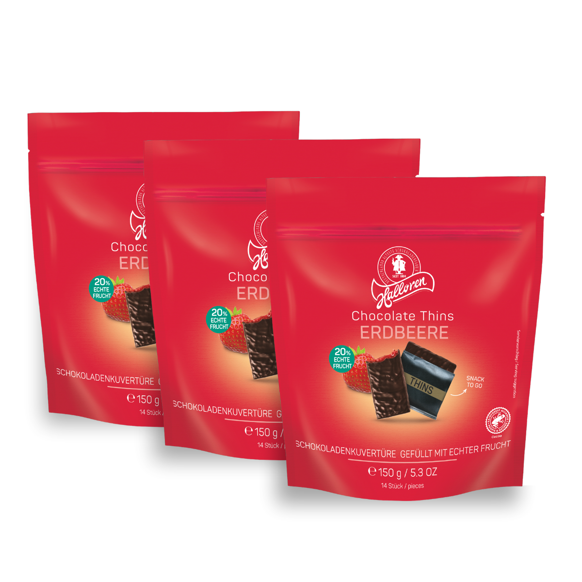 Schokoladenkonfekt, Erdbeere, Schokoladenkuvertüre, Snack, 150 g