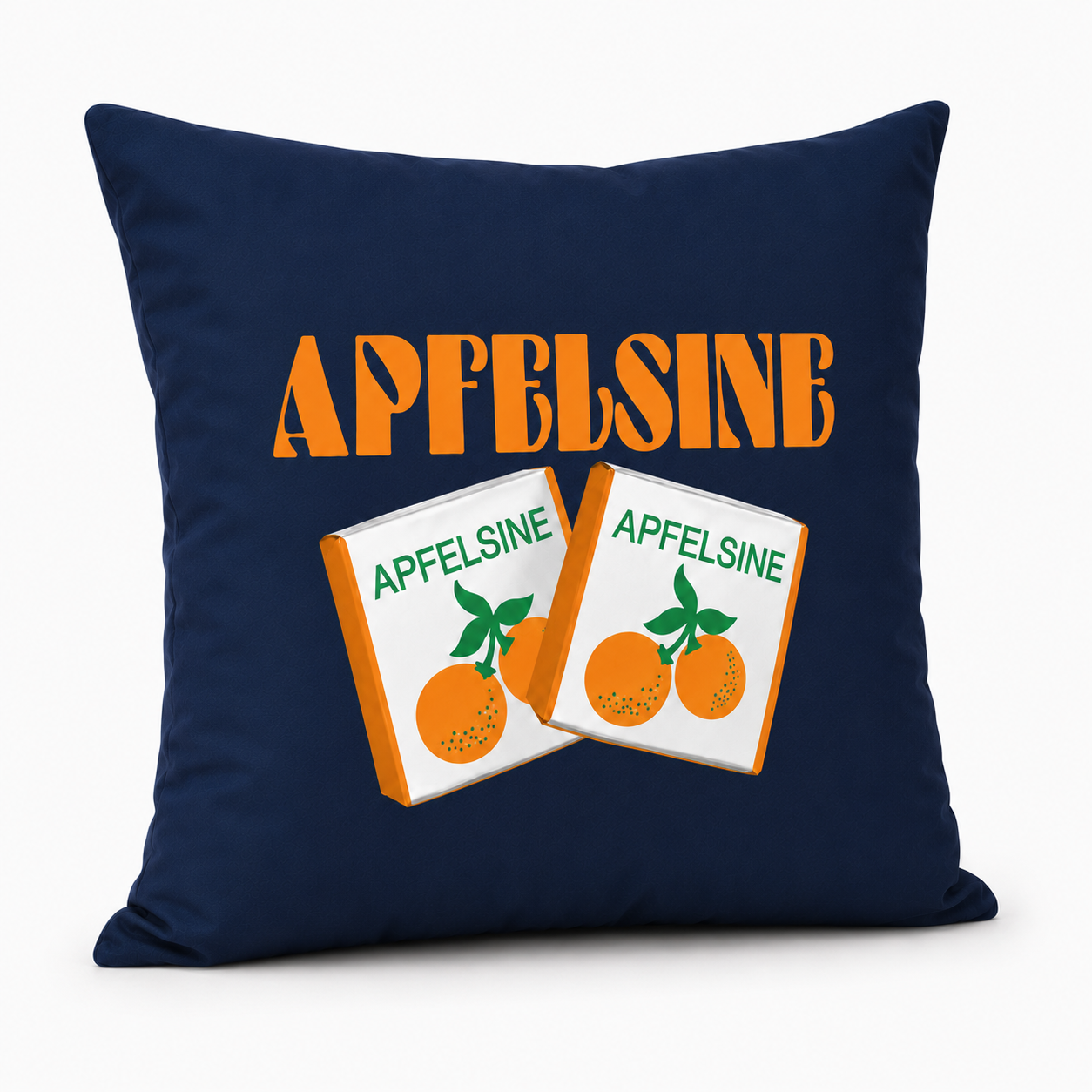 Kissen, Kissenbezug, Apfelsine, Orangen-Design, Fruchtmotiv