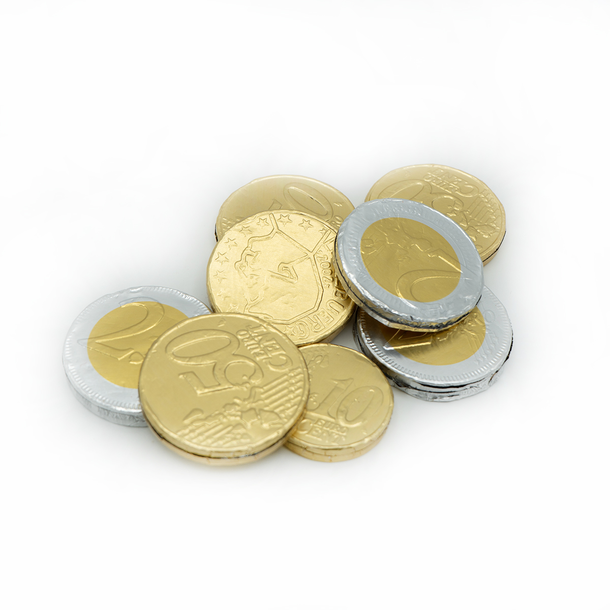 coins, geld, euro, geldmünzen, zwei farben