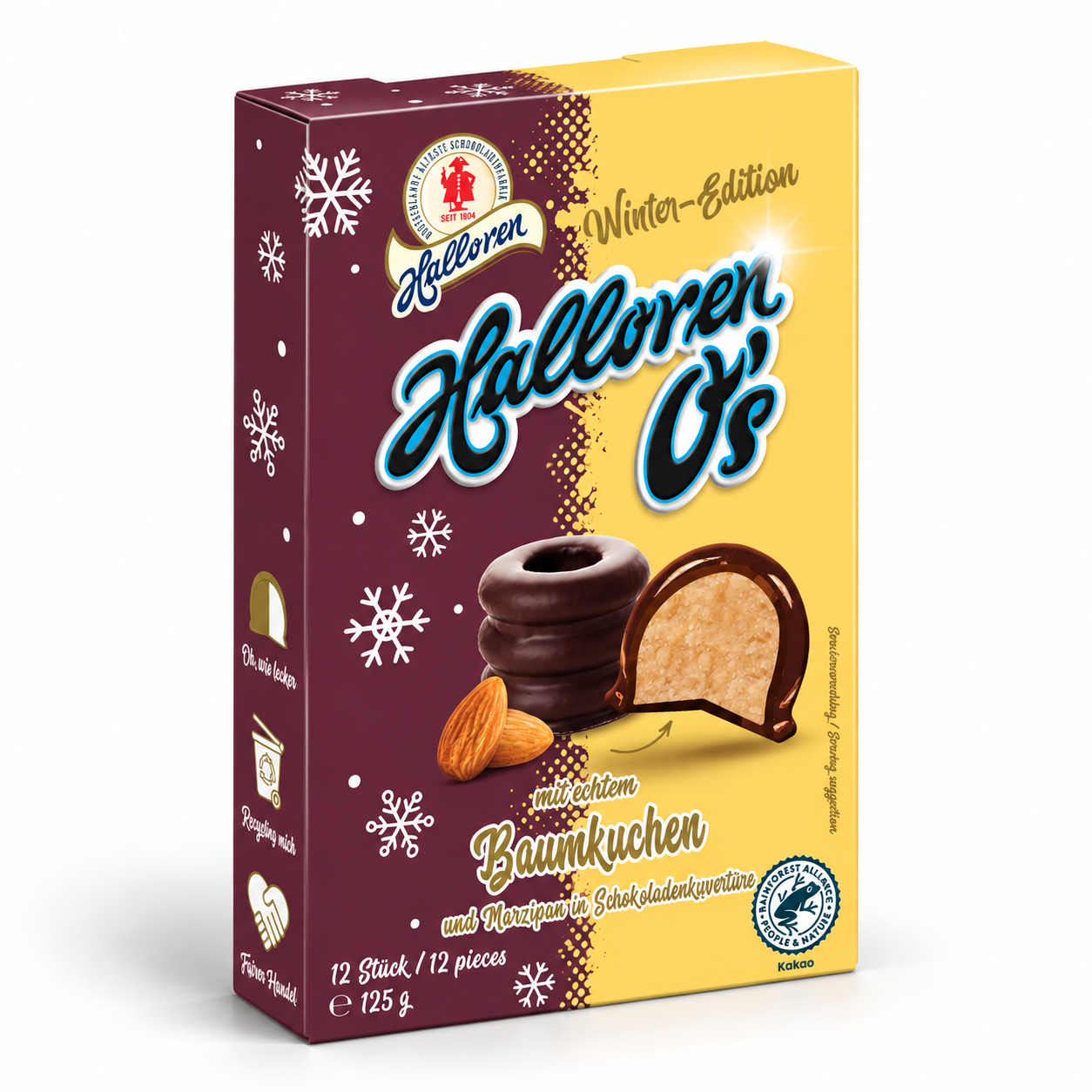 Schokoladenkekse, Baumkuchen, Winter-Edition, mit echtem Mandel, Schokolade