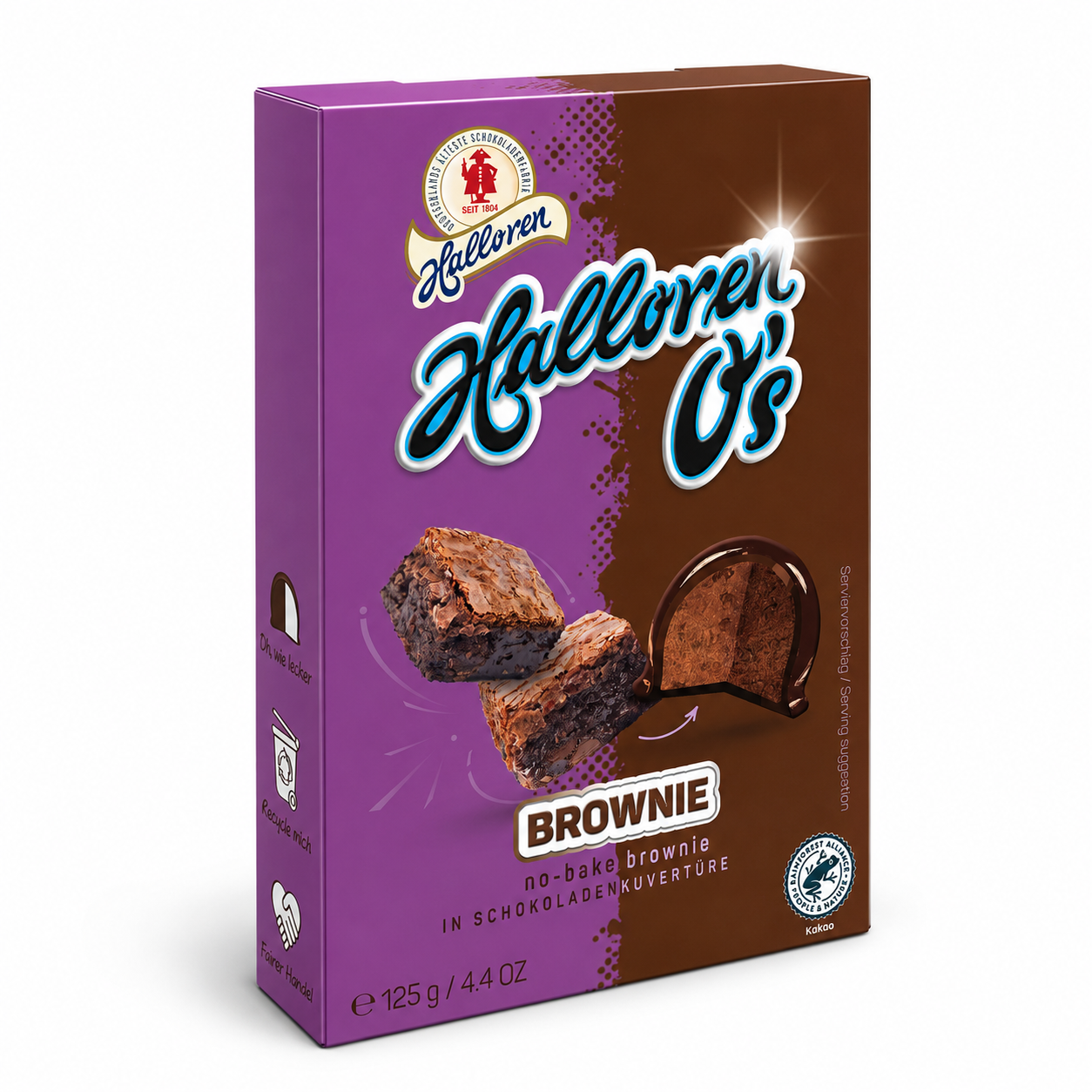 Schokoladenpaket, Brownie, Halvarren Os, Brownie-Kuvertüre, In-Schokolade