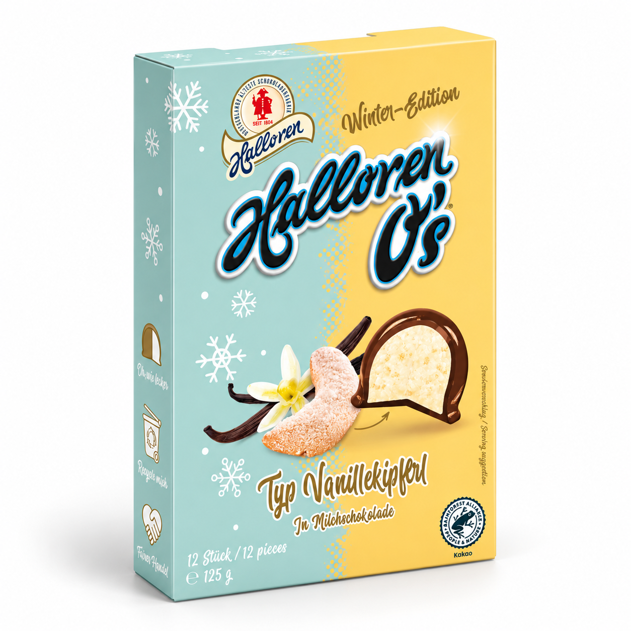 Winter edition, Halollen Os, Vanillekipfi, Milchschokolade, Keksbox