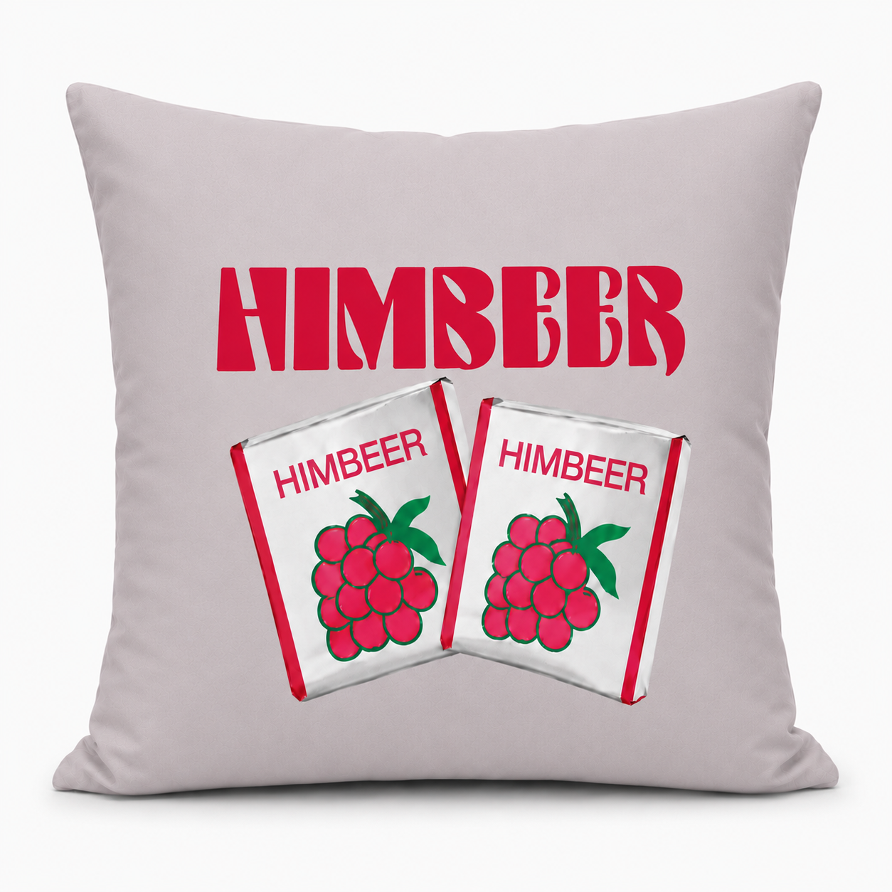 Kissen, Kissenbezug, Himbeer-Design, Himbeer-Packung, Beerenmuster