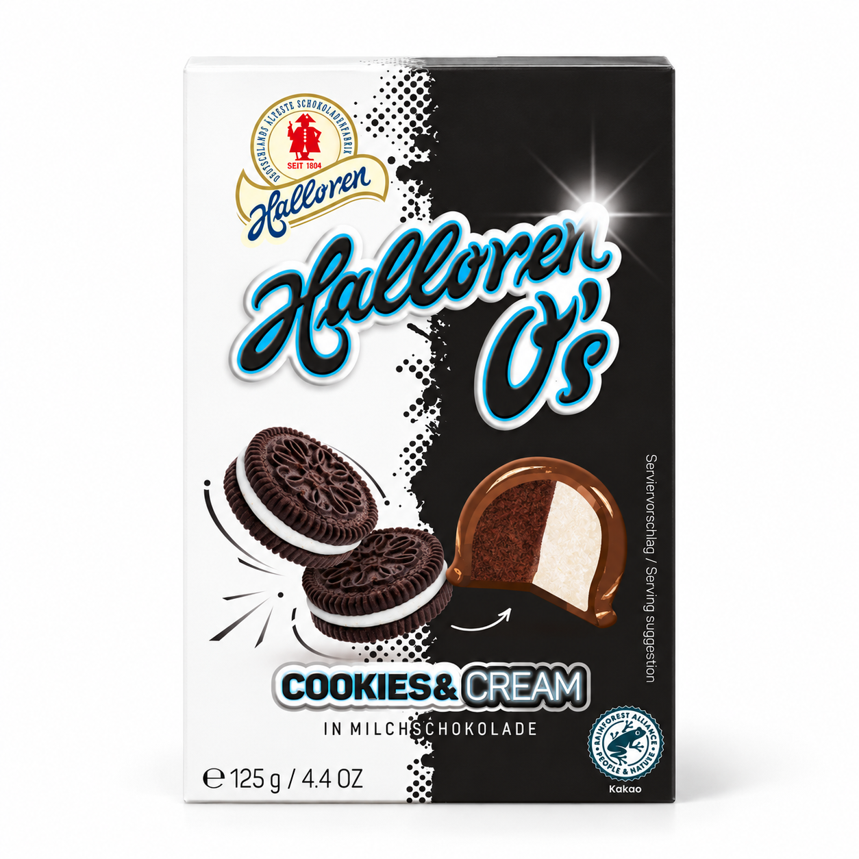 Milchschokolade, Cookies & Cream, Schokoladenriegel, 125 g