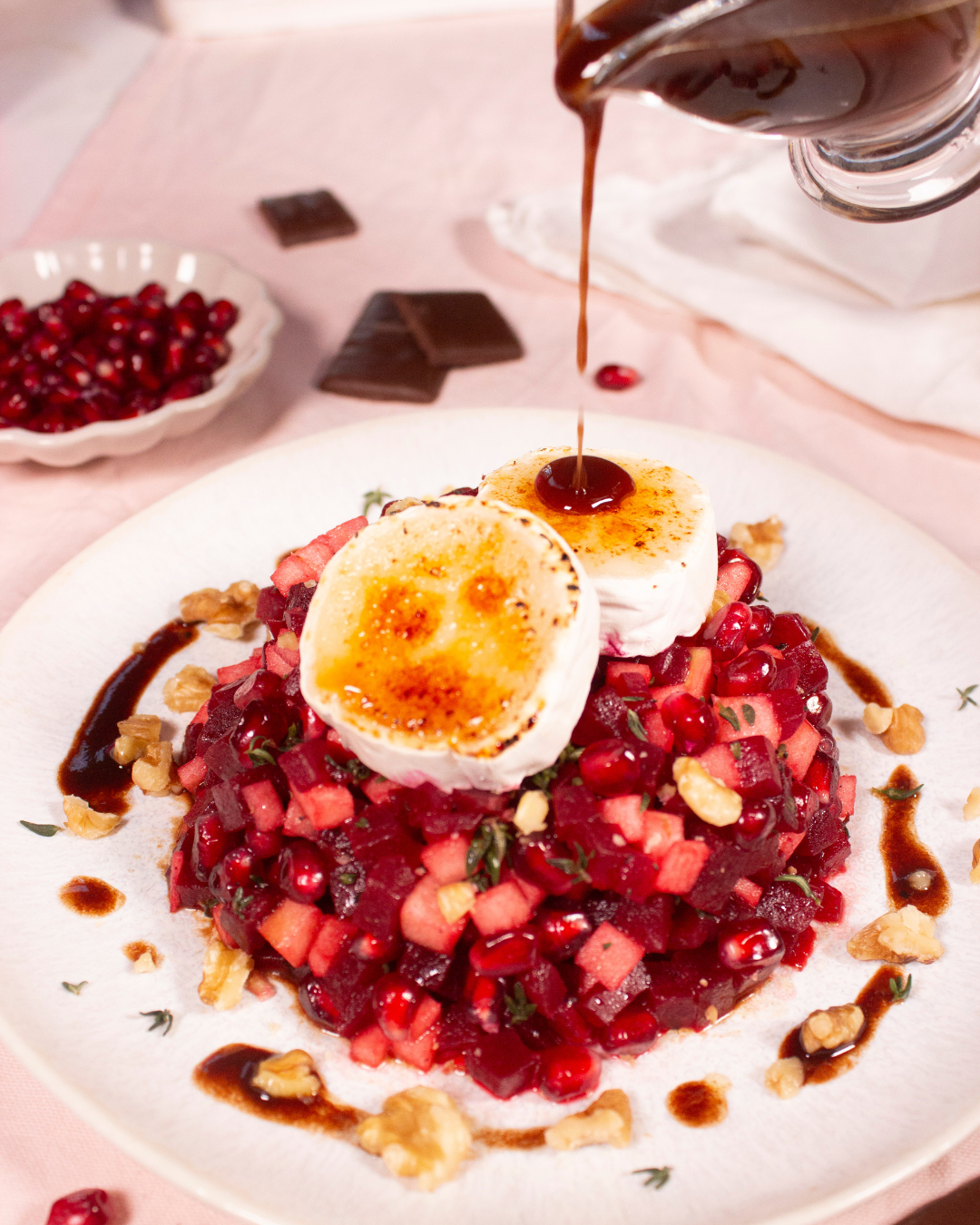 Dessert, Beeren, Beerenplatte, Ziegenkäse, Pankos Haender