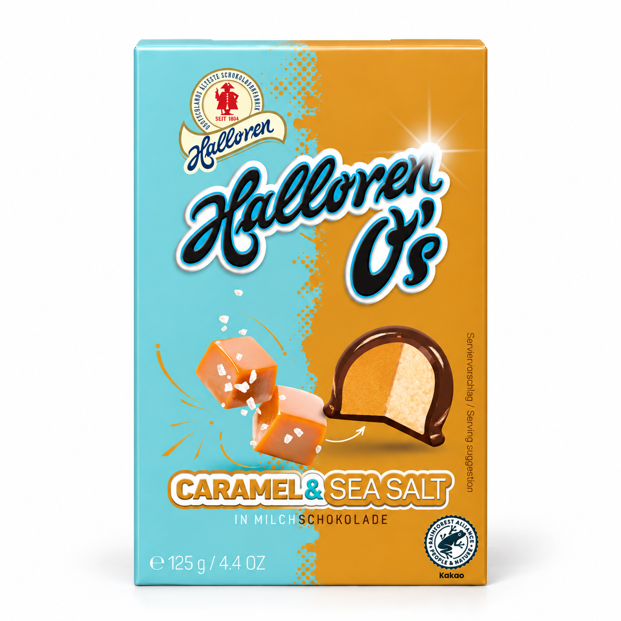 Schokolade, Halloren, Karamell, Meersalz, Milchschokolade