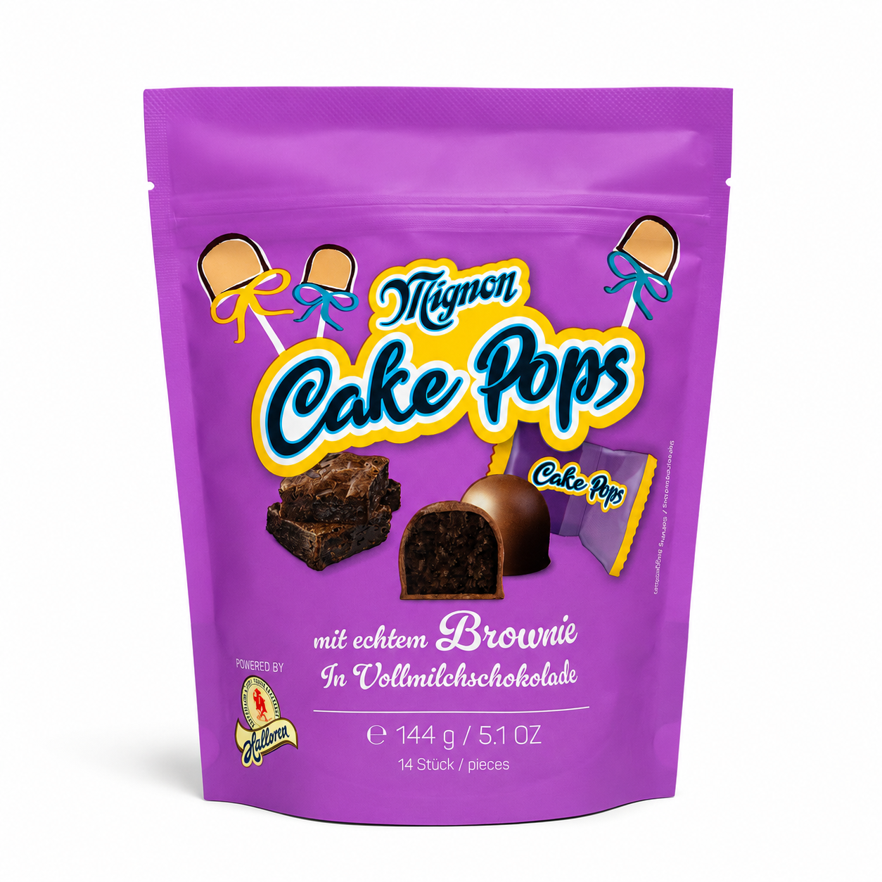 Kuchenlollies, Brownie, Schokolade, Verpackung, Stückzahl 14