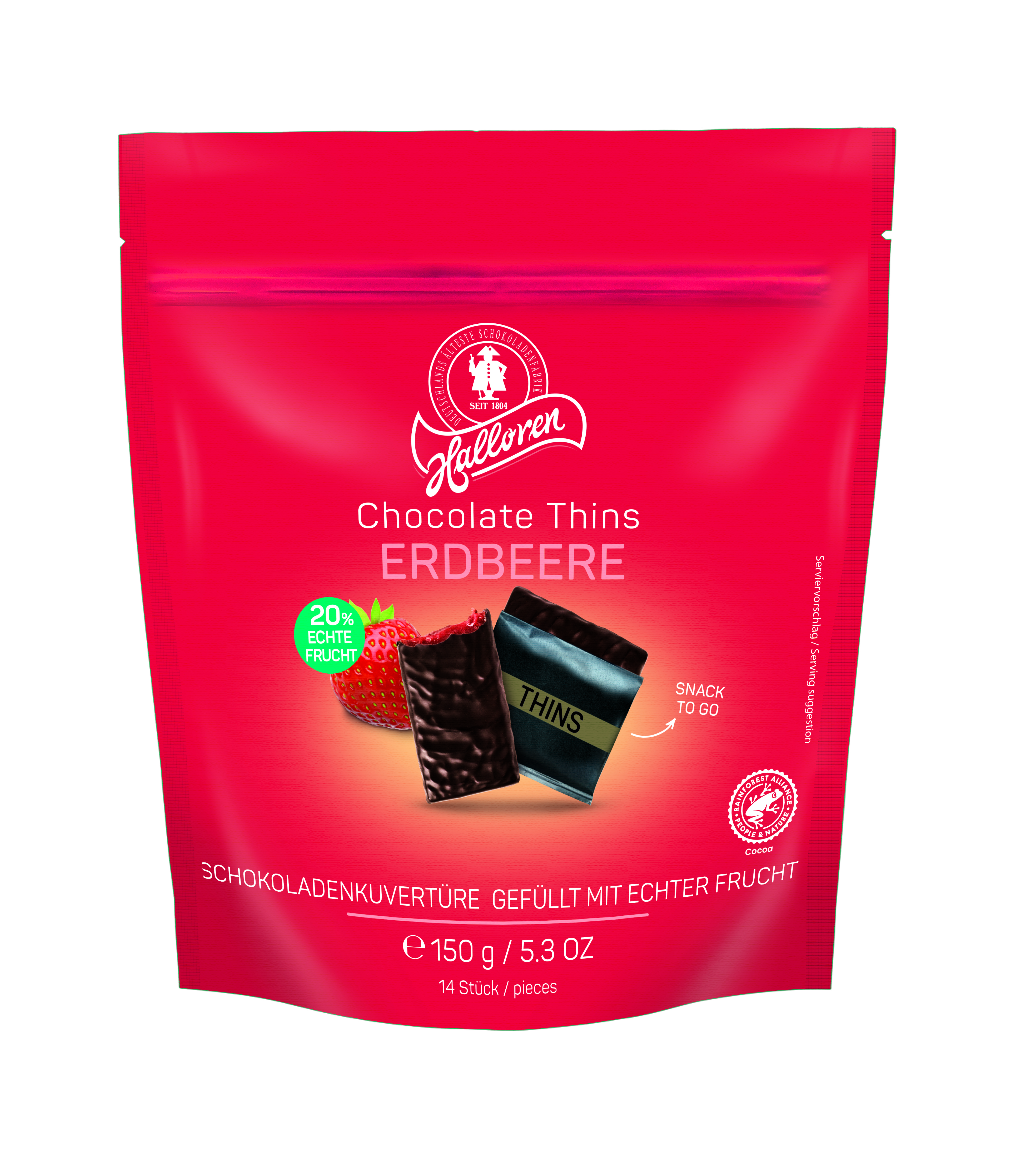 Halloren Chocolate Thins Erdbeer 3er-Set